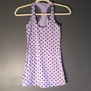 Lulu workout tank. Polka dot.